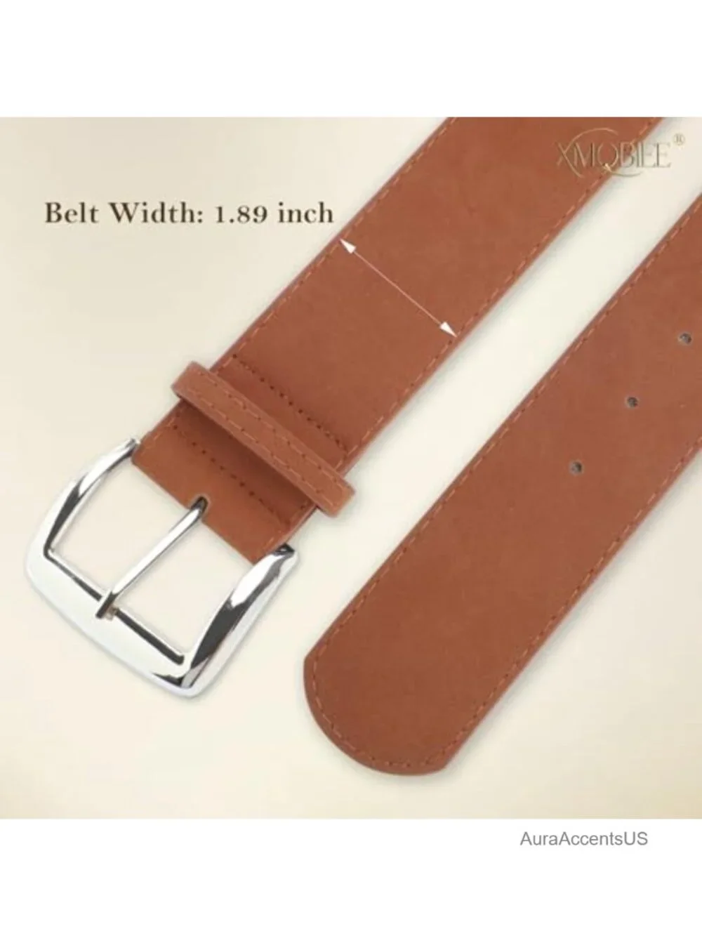 Womens Wide Suede Leather Belt with Gold Silver Buckle